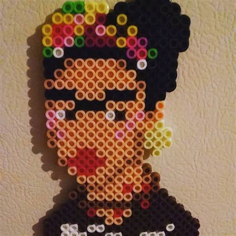 Frida Kahlo Perler Bead Pin Perler Bead Patterns Perler Bead Art My