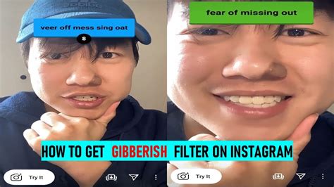 How To Get Gibberish Filter On Instagram Youtube