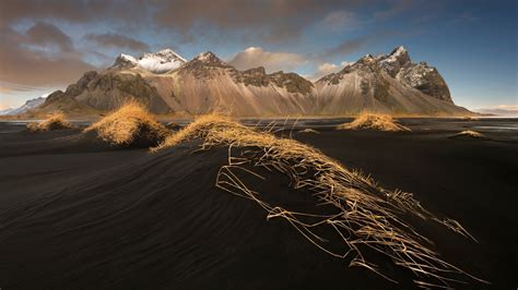 Vestrahorn Mountains The Horny Mountains Iceland Wallpaper Backiee
