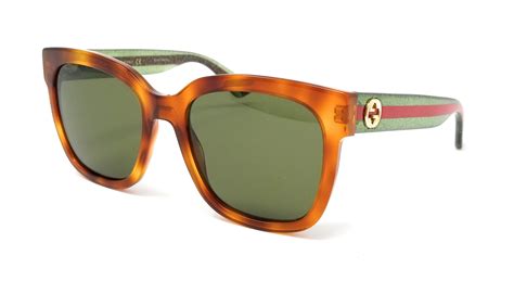 gucci sunglasses gg0034s 003 havana green green womens 54x18x145 889652048802 ebay