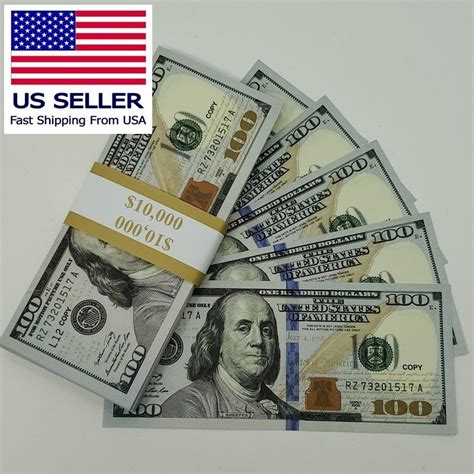 Touch device users, explore by touch or with swipe gestures. 100,000 FULL PRINT Realistic Prop Money New Fake Dollar Bills REAL CASH Replica - Replicas ...