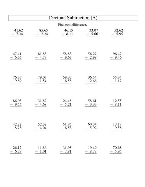 We have prepared a worksheet for decimal multiplication. Maths Worksheets For Class 5 Decimals | Decimal Worksheets ...