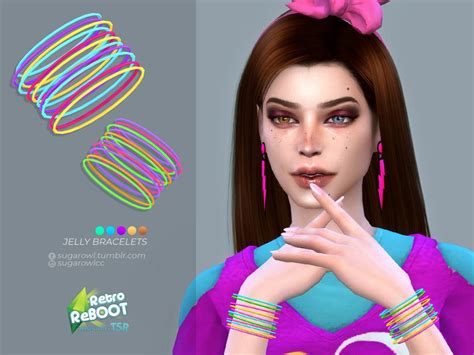 Sims 4 — Retro Reboot Jelly Bracelets By Sugarowl — New Mesh