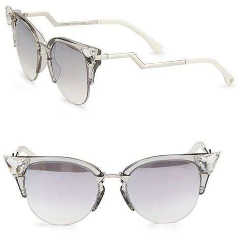 Fendi Edged Zig Zag Optyl Cat S Eye Sunglasses 520 Liked On Polyvore Featuring Accessories