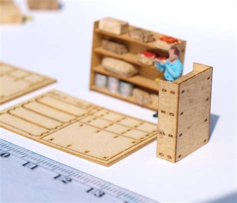 Miniature Shelf Shelves Rack Kit Ho Oo Scale Model Storage Etsy