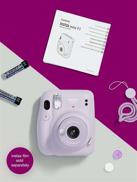 Instax Mini 11 Camera Lilac Polaroid Camera Skinnydip London