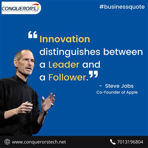 Innovation Distinguishes Between A Leader And A Follower Conquerors