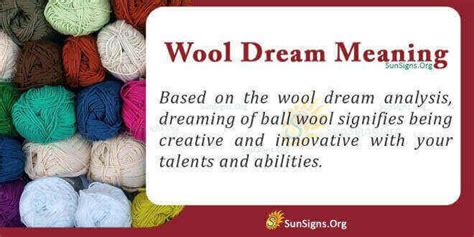 Dreaming Of Wool Meaning Interpretation And Symbolism