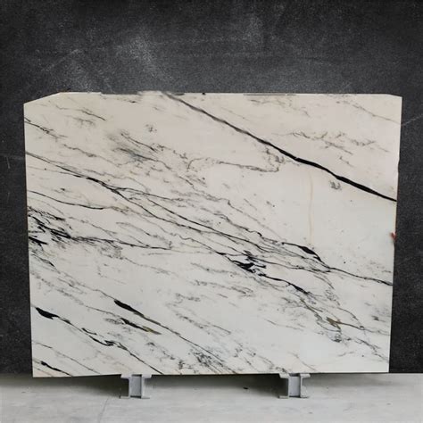 China Chinese Oriental Calacatta White Mont Blanc Marble Slab For