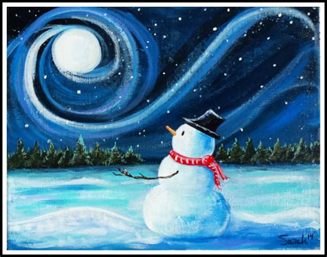 Create It Christmas Paintings On Canvas Winter Scene Paintings