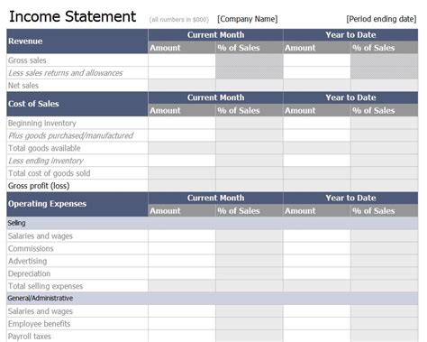 Free income statement spreadsheet template. Income Statement Template | Free Income Statement Template
