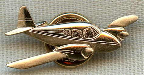 Great Minty 1950s Piper Pa 23 Apache Aircraft Lapel Pin Flying