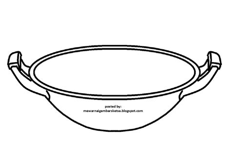 Mewarnai Gambar: Gambar Sketsa Peralatan Dapur