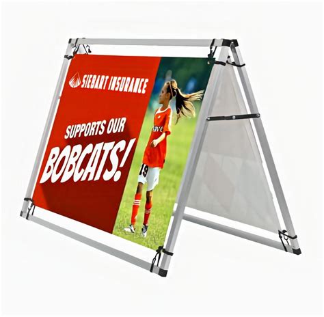 Horizontal Outdoor A Frame Banner Display Post Up Stand