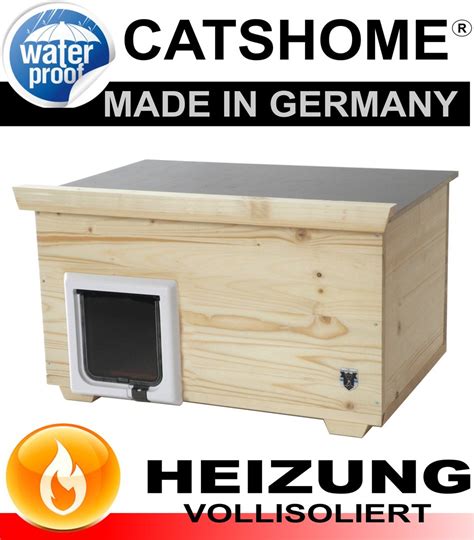 Damit ist das haus vor bodennässe geschützt. Luxus Katzenhaus DESIGN voll isoliert + Katzenklappe + Heizung