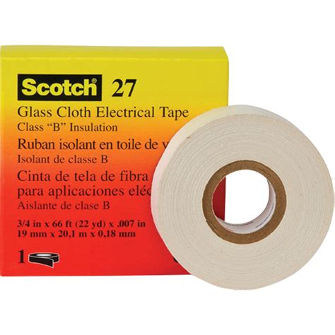 3m Scotch 27 Glass Cloth Electrical Tape 19 Mm 34 W X 20 M 66