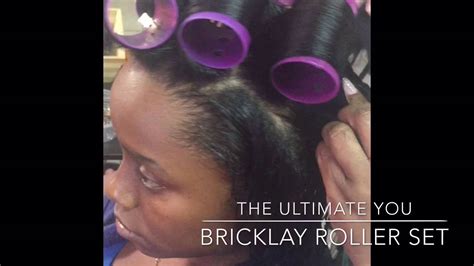 How To Roller Set Bricklay And Wrap Relaxed Hair Youtube