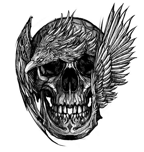 Skull And Eagle Tatuagem Caveira