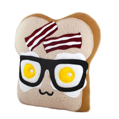 Bacon And Eggs On Toast Pillow Kawaii Breakfast Plushee By Plusheez On