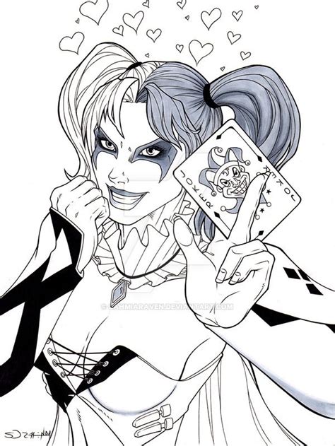 Coloring Page Harley Quinn Coloring Page Vanquish Studio Coloring Home
