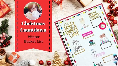 Christmas Countdown Winter Bucket List Page Youtube