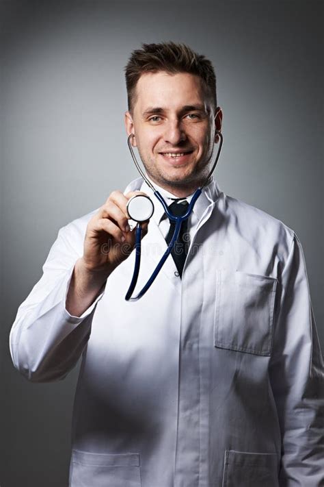 Medical Doctor With Stethoscope Portrait Stock Photo Image Of Smile