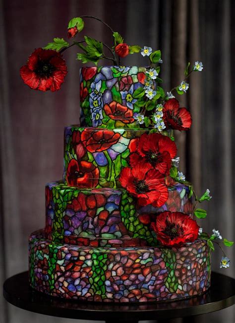 Stained Glass Wedding Cake Decorated Cake By Alex Cakesdecor