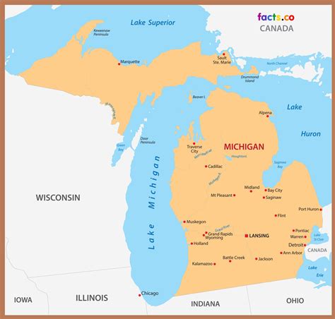 Detailed Political Map Of Michigan