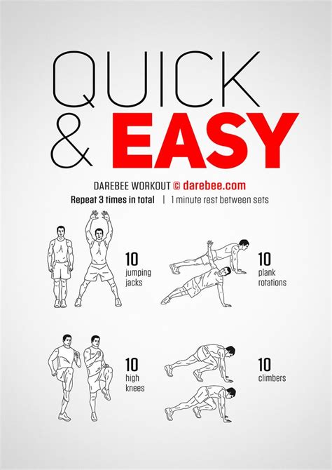 Simple Workout In 2021 Quick Easy Workouts Easy Workouts Morning