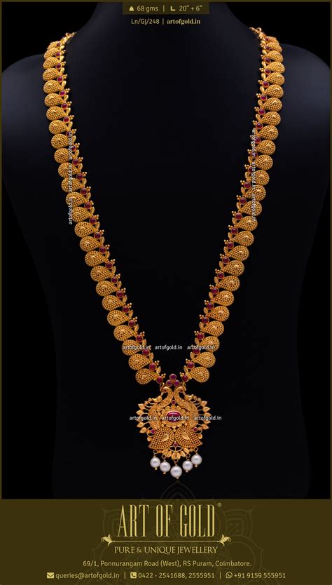 These are the animals you may eat: Long Mango Haram in gold | Art of Gold Jewellery, Coimbatore