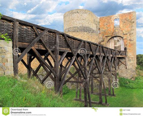 Wooden Medieval Bridge Vieux Ponts Médiéval Château En Bois