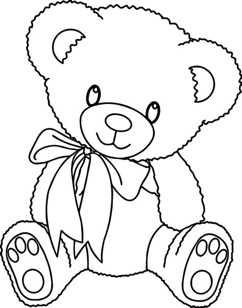 Dibujos De Oso De Peluche Sencillo Para Colorear Para Colorear Pintar E Imprimir Dibujos