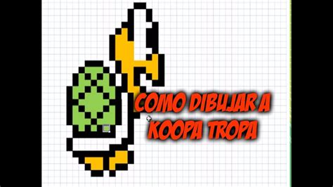 Como Dibujar Tortuga Koopa Troopa Pixel Art Tutorial