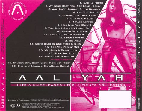 Release Hits And Unreleased The Ultimate Collection By Aaliyah Cover