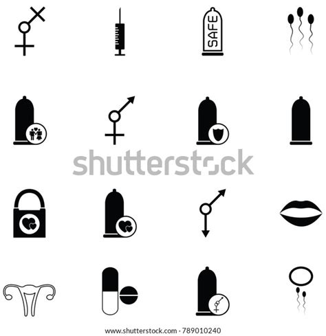 Safe Sex Icon Set Stock Vector Royalty Free 789010240 Shutterstock