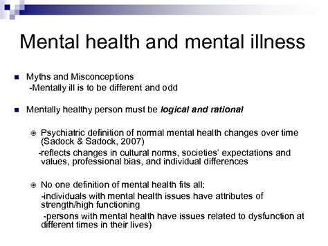 Concept Of Mental Health And Mental Illness Watia1