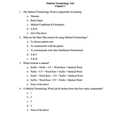 easy medical terminology chapter 1 medical terminology test is ready for download