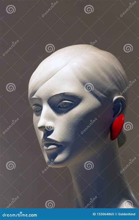 Close Up Of A Beautiful Female Plastic Mannequin Head Stock Image