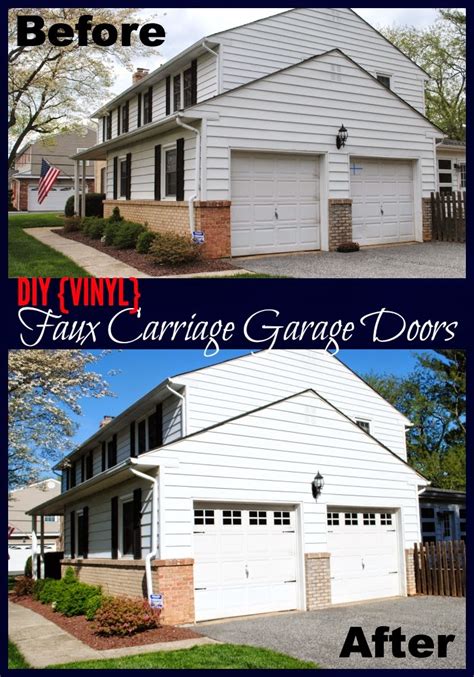 Klassische garage in edmonton — houzz. DIY (Vinyl) Faux Carriage Garage Doors (Free Studio File ...