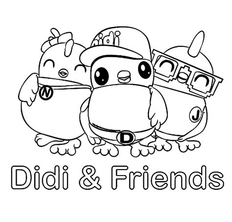 Hana Mewarna Didi And Friends Coloring Pages Coloring