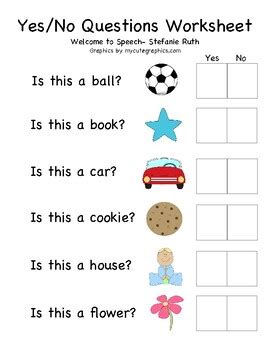 Results For Yes And No Worksheets Tpt