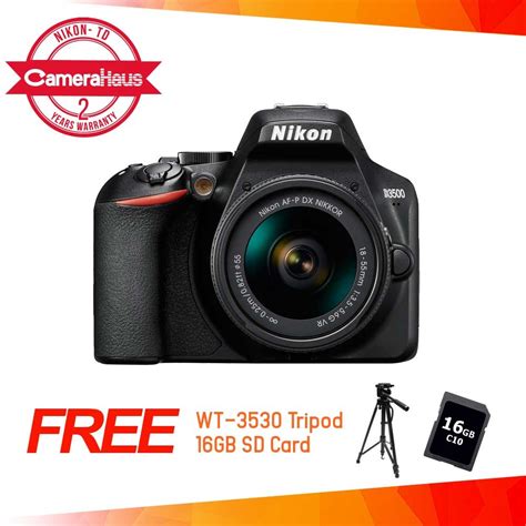 The d3500 has 1 x sd memory card slot, and accepts sd, sdhc and sdxc cards. Nikon D3500 Black AFP18-55 Lens, with Free 16gb Memory card, Nikon Camera Bag and, Tripod ...