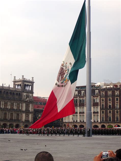 The mexican flag experienced many changes until finally, in 1821, the mexican flag was declared a the mexican national coat of arms relates to a vision which inspired the location of mexico city. Mexico City - Flag lowering | Jason Paul Smith | Flickr