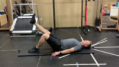 Single Leg Bridge Demonstration For Proximal Hamstring Tendinopathy