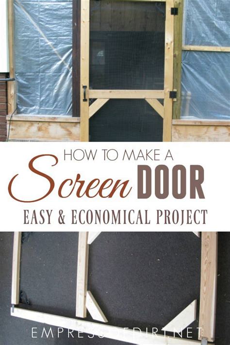 Some of the great do it yourself patio ideas that you may be able to put into action are painting, screening in a porch, building a sunroom, staining concrete, laying a brick or stone floor, building a pergola, installing an awning, installing windows, doors, or even installing tile. Make a Custom Size Garden Screen Door | Empress of Dirt