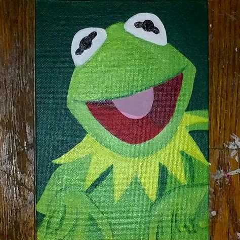 Kermit The Frog The Muppets Acrylic On Canvas 2018 Disney Canvas