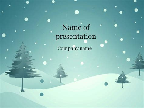 Free Blue Winter Powerpoint Template Presentation