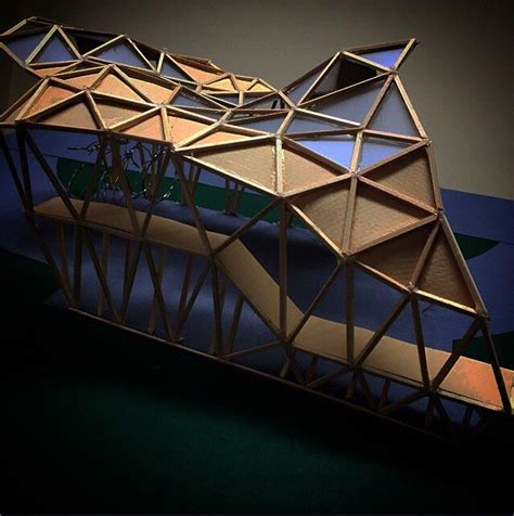 Triangular Wave Awning Structure Architecture Architecture Model