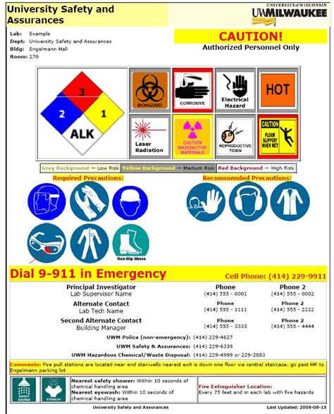 The hazard warning signage information collection form is changing permanently in january 2021. Lab Safety Signs and Postings | FAA USA Safety and Health ...