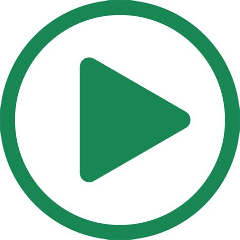 Play Green Button Music And Multimedia Icons